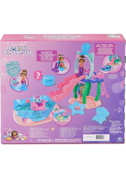 6067878 Gabbys Dollhouse Gabby ve Mercat Purr-Ific Havuz Oyun Seti
