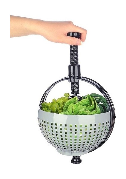 Hızlı Salata Kurutucu Süzgeç- Dönerli Süzgeç Dev Boy