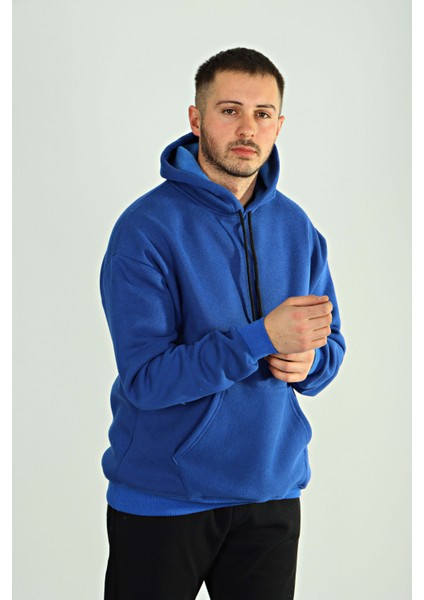 Tmb 3 Ip Şardonlu Kapşonlu Sweat 24 Saks Mavi