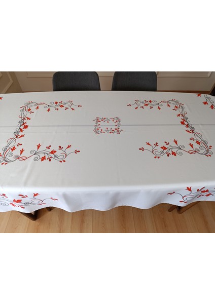 Lale Desenli Masa Örtüsü | Dertsiz Leke Tutmaz Kumaş | Dijital Baskı | 150 x 210 cm