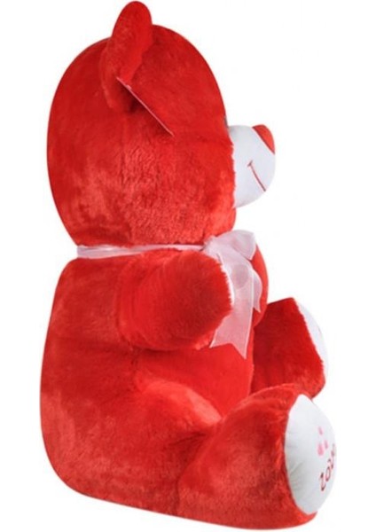 Tıkıl Ayı 57 cm Kırmızı Kalpli Peluş Ayı Sevgiliye Hediye