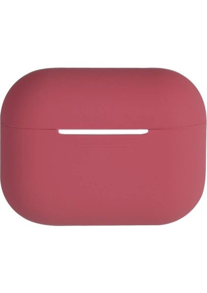 Airpods Pro 2 (2.nesil) Silikon Kılıf Yumuşak Düz Renk Kılıf Ikinci Nesil Pro - Kırmızı