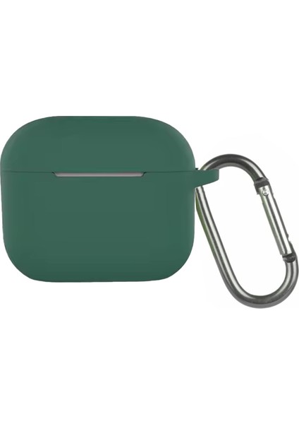 Airpods 4 (4.nesil) Silikon Kılıf Yumuşak Düz Renk Kılıf Dördüncü Nesil - Haki Yeşil