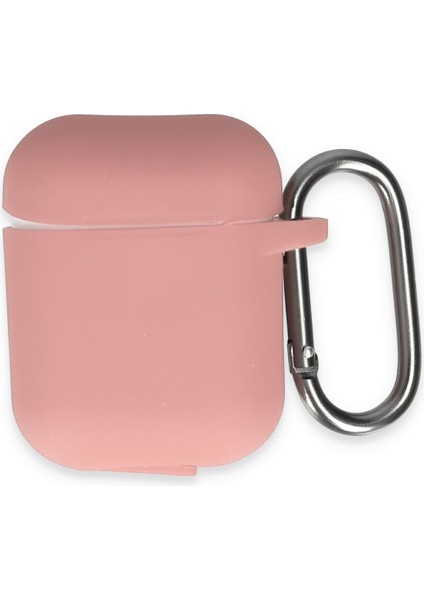Airpods (1.nesil) Silikon Kılıf Yumuşak Düz Renk Kılıf Birinci Nesil - Pembe
