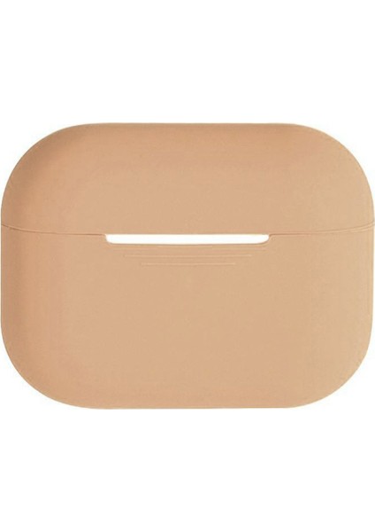 Airpods Pro (1.nesil) Silikon Kılıf Yumuşak Düz Renk Kılıf Birinci Nesil Pro - Pudra