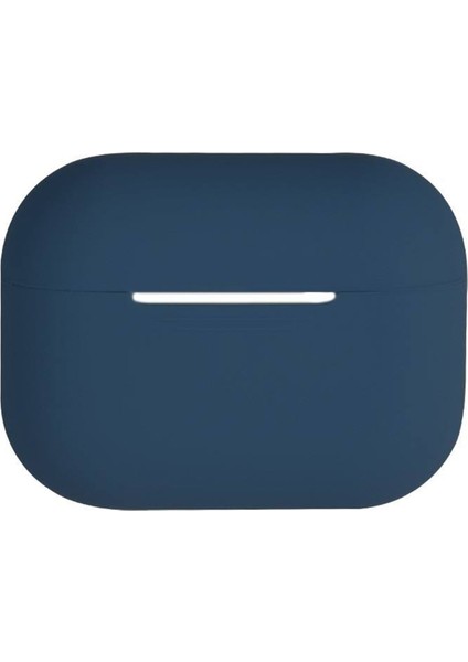 Airpods Pro 2 (2.nesil) Silikon Kılıf Yumuşak Düz Renk Kılıf Ikinci Nesil Pro - Lacivert