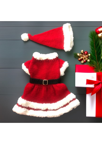 Kedi Köpek için Noel Anne Kostümü