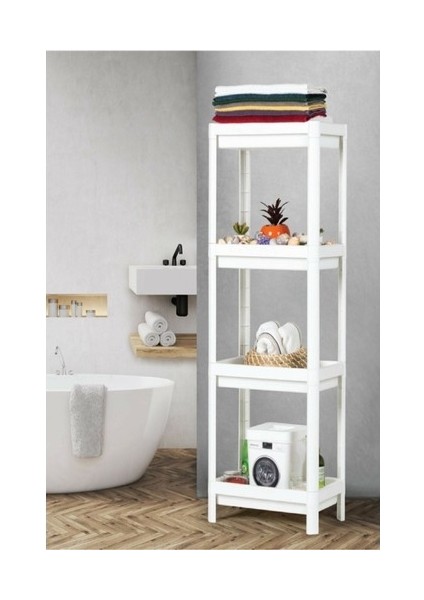 Shelf 3 Katlı Raf Ünitesi - Mutfak - Banyo Depolama Rafı