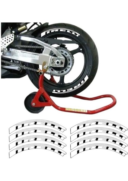 Lastik Yanak Yazısı 3D Beyaz Pirelli