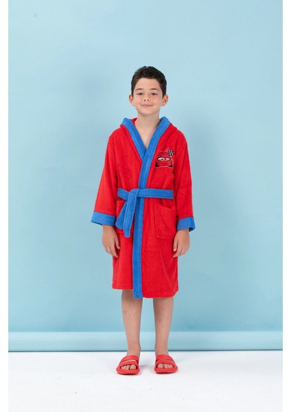 Cars Go Nakışlı Disney Lisanslı Kapüşonlu Çocuk Bornozu 7-8 Yaş fiyatları