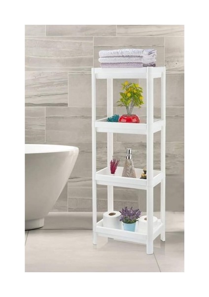Shelf 3 Katlı Raf Ünitesi - Mutfak - Banyo Depolama Rafı
