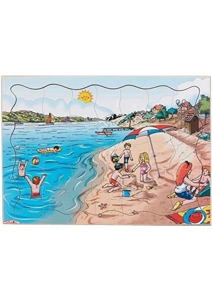 Yaz Mevsim Ahşap Yapboz Puzzle 25X35 Cm. 35 Parça