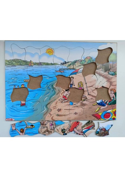 Yaz Mevsim Ahşap Yapboz Puzzle 25X35 Cm. 35 Parça