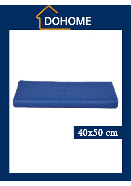 Mavi Mikrofiber 50X70 Baklava Desenli Kalın Cam Bezi