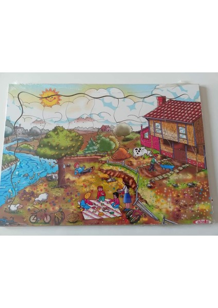 Ilkbahar Mevsim Ahşap Yapboz Puzzle 25X35 Cm. 35 Parça