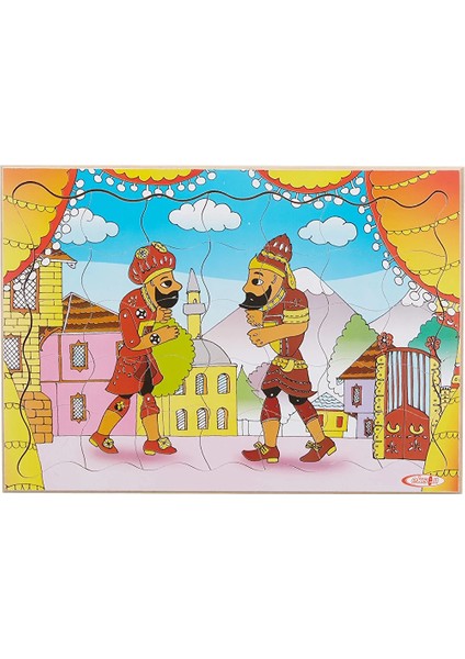 Hacivat Karagöz Ahşap Puzzle Yapboz 25X35 Cm. 35 Parça fiyatları