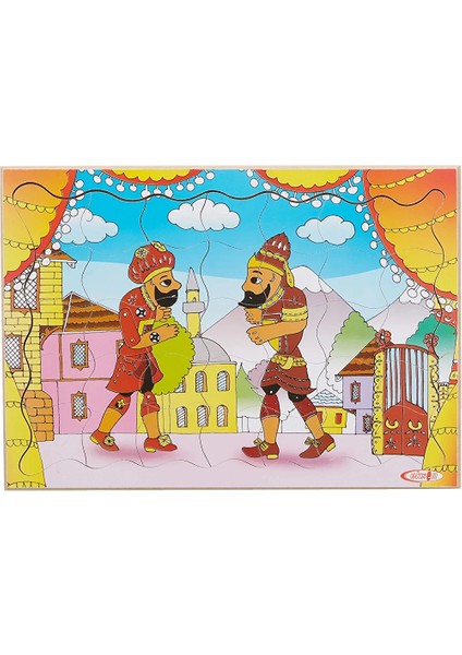 Hacivat Karagöz Ahşap Puzzle Yapboz 25X35 Cm. 35 Parça indirimleri