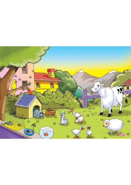 Doğa ve Hayvanlar Çiflik Puzzle Yapboz 25X35 Cm. 35 Parça indirimleri