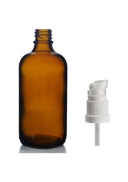 50 ml Kahverengi Cam Serum Pompalı Şişe, 12 Adet