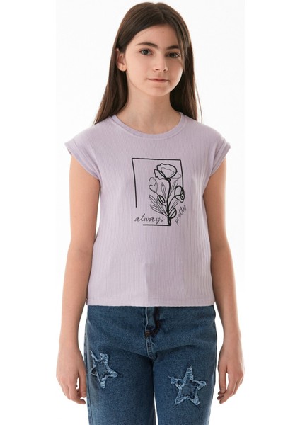 Always Pretty Yazı Baskılı Kız Çocuk Tişört