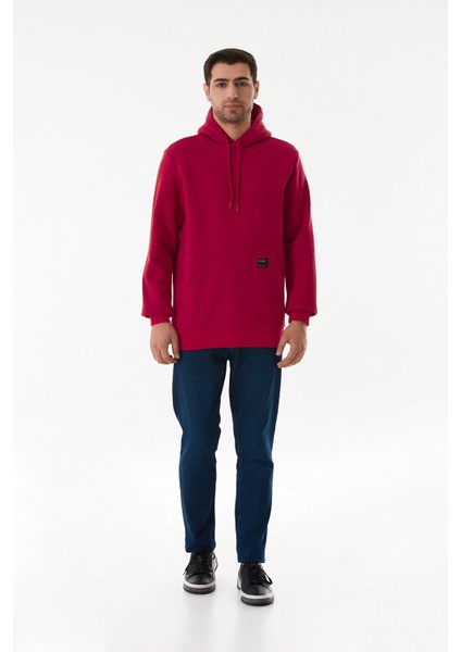 3 Iplik Basic Kanguru Cepli Kapüşonlu Sweatshirt