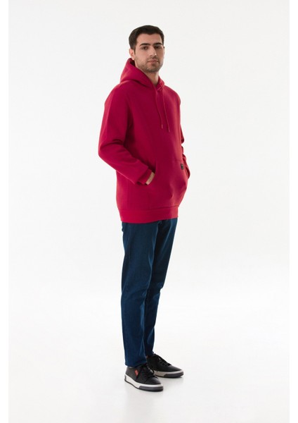 3 Iplik Basic Kanguru Cepli Kapüşonlu Sweatshirt