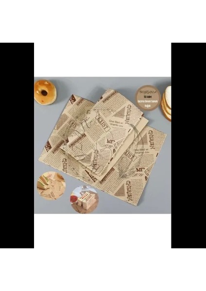 Vintage Gazete Desenli Sunum Kağıdı 50 Adet modelleri