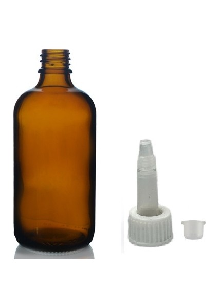 100 ml Kahverengi Cam Şişe Getamisin Kapak, 24 Adet