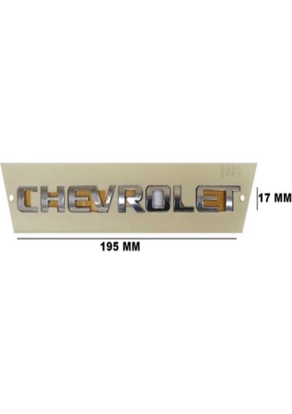 Arka Bagaj Yazı Chevrolet