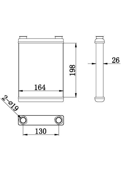 -KRN017026 - Kalorıfer Radyatoru Renault Fluence (198X165X26 )