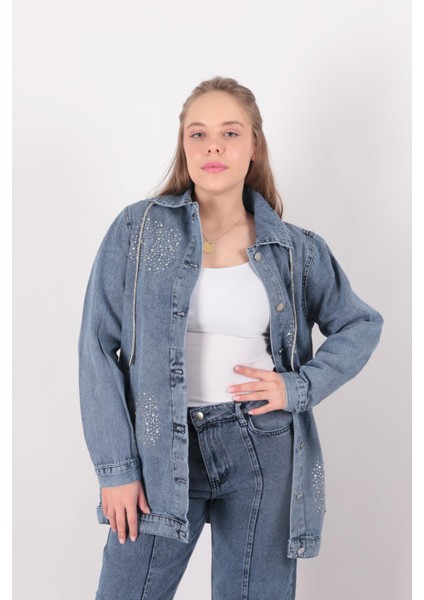 14558 Kadın Jean Ceket