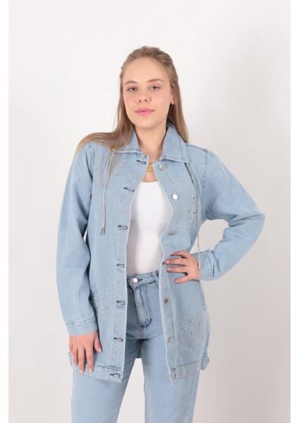 14558 Kadın Jean Ceket