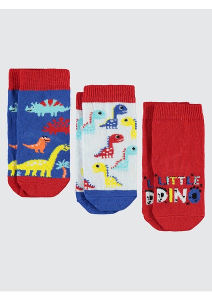 Erkek Bebek 3'lü Çorap Set 6-18 Ay Lacivert