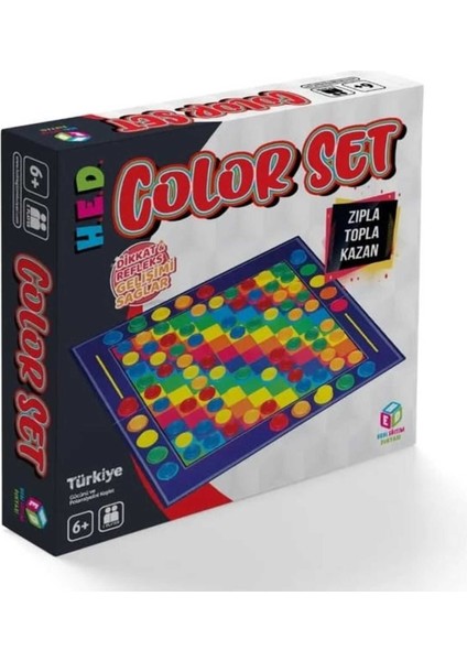 Benimer Color Set 47X47 cm Dikkat & Refleks Gelişim Sağlarayan Zeka Oyunu Akıl Oyunu
