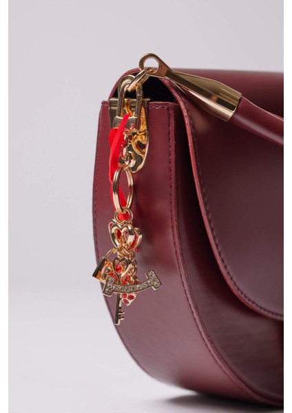 Kadın Gold Kırmızı Kalpli Charm Anahtarlık E6636AXNS fiyatları