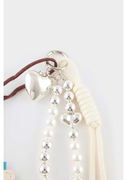 Bej Lucky Horse Charm Suni Deri Charm Anahtarlık E6625AXNS modelleri