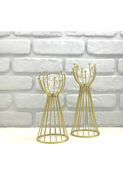 Eskitme Metal 2'li Set Olimpiyat Model Baloncuklu Kristal Cam Toplu Aksesuar Dekoratif Biblo Obje