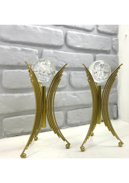 Eskitme Metal 2'li Set Salon Angel Model Kristal Baloncuk Cam Toplu Aksesuar Dekorasyon Biblo Obje modelleri
