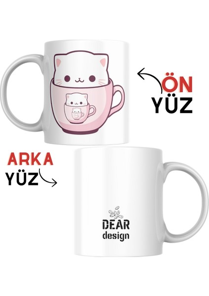 Kupa Bardak Ofis Için Kedi Tasarımlı Komik Yazılı Dear Tasarım Beyaz Kupa Bardak Kutup Kitap fiyatları