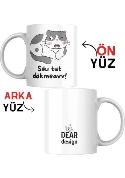 Kupa Bardak Ofis Için Kedi Tasarımlı Komik Yazılı Dear Tasarım Beyaz Kupa Bardak Kutup Kitap fiyatları