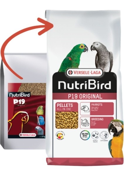 Nutribird P19 Tropical Papağan Pelet Yem 10kg