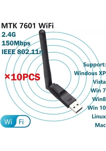 Kablosuz USB Wifi Anten 5 Dbi Orjinal 2.4 Ghz 150 Mbps Wi-Fi Anten