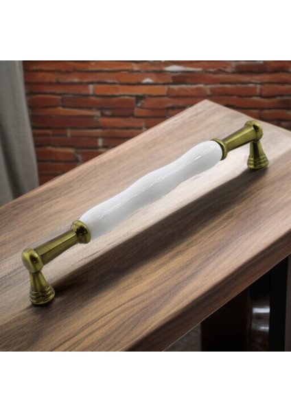 Anav Porselen Antik Sarı Kulp 192 mm Mobilya Çekmece Mutfak Dolabı Dolap Kapak Kulplar Kulb Kulpu fırsatları