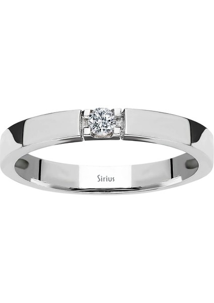 F Renk 0,08 Karat Pırlanta Tektaş Yüzük 0402R0020