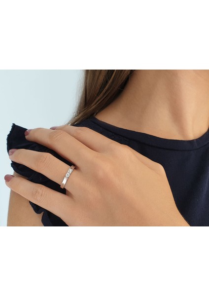 F Renk 0,08 Karat Pırlanta Tektaş Yüzük 0402R0020 fırsatları