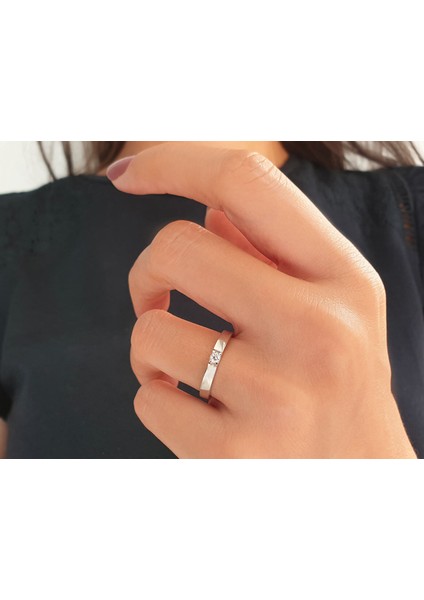 F Renk 0,08 Karat Pırlanta Tektaş Yüzük 0402R0020 indirimleri