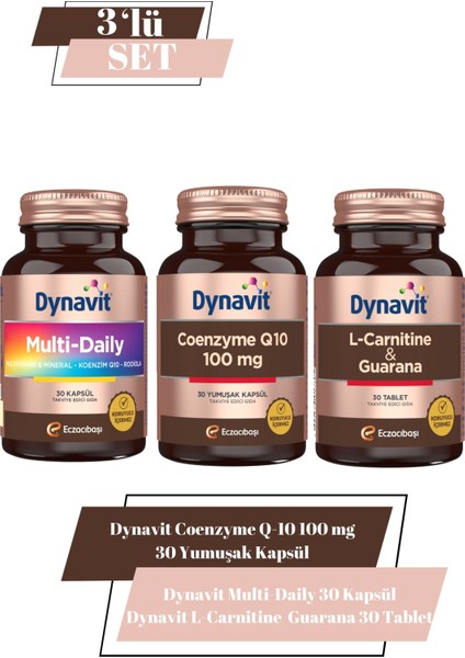 Multi-Daily 30 Kapsül & L-Carnitine & Guarana & Coenzyme Q-10 100 Mg