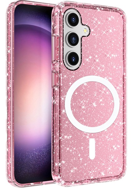 Galaxy S25 Kılıf Işıltılı ve Magsafe Özellikli Allstar Premium Kapak