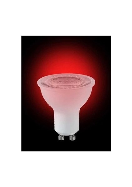 Çanak LED Spot Ampul 7W GU10 Kırmızı (Starter Duylu)