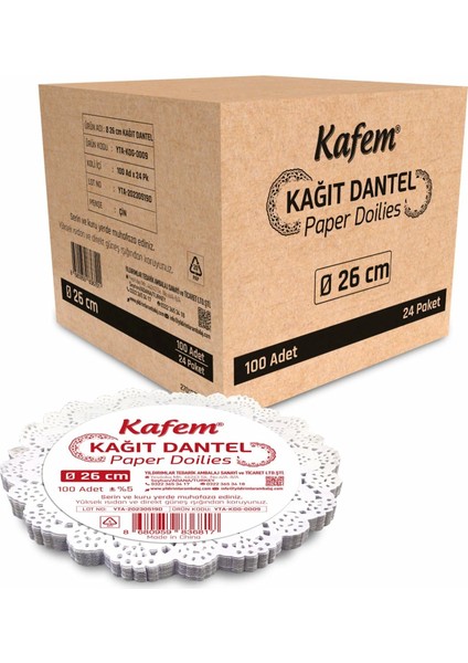 26 cm Yuvarlak Dantel Kağıt 100 Adet fırsatları